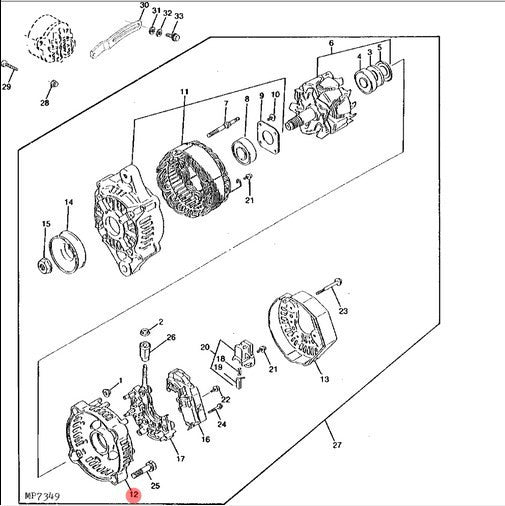 Capac Alternator M805139
