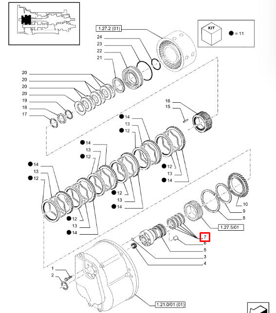 Segment transmisie CNH 82009301